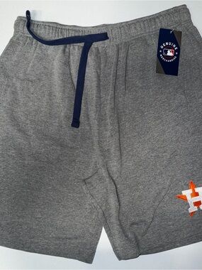 MLB/Majestic/Baseball: Men’s Houston Astros Cotton Gray Long Shorts (XL)